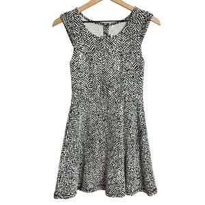 Free People Black and White Mini Women Dress Size Small